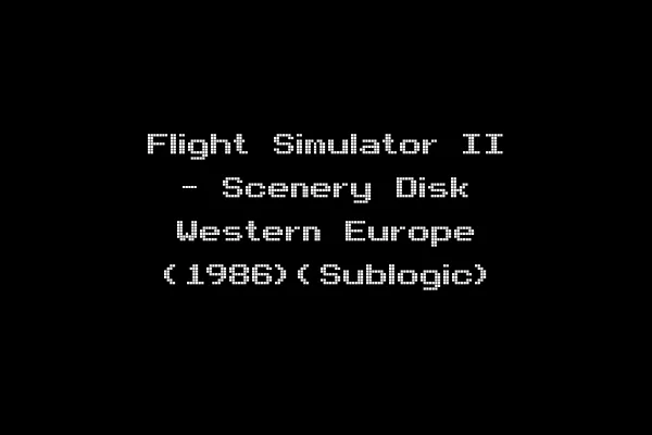 Flight Simulator II - Scenery Disk Western Europe (1986)(Sublogic)
