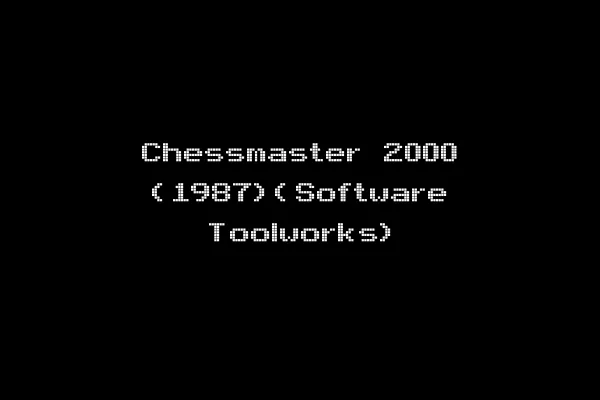 Chessmaster 2000 (1987)(Software Toolworks)