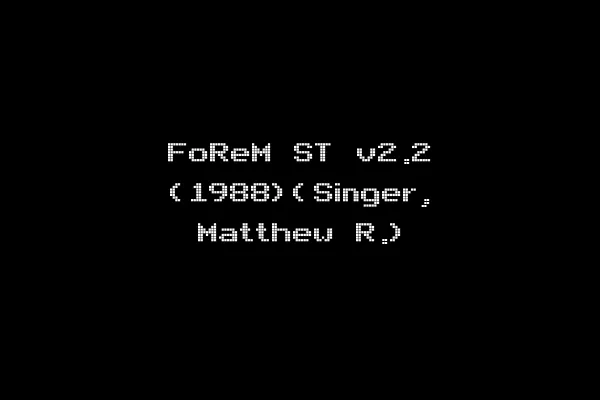 FoReM ST v2.2 (1988)(Singer, Matthew R.)