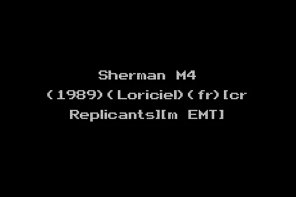 Sherman M4 (1989)(Loriciel)(fr)[cr Replicants][m EMT]