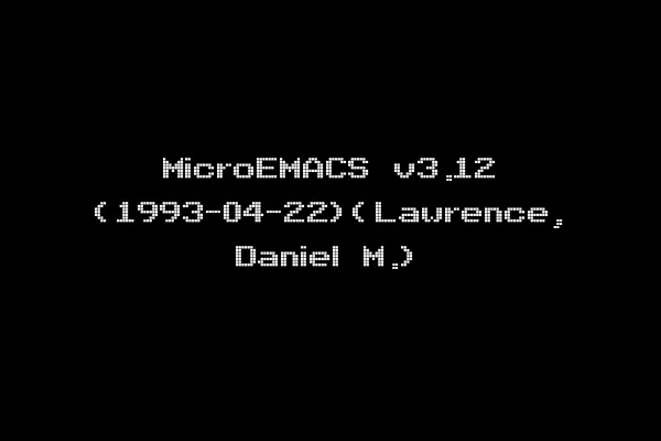 MicroEMACS v3.12 (1993-04-22)(Lawrence, Daniel M.)