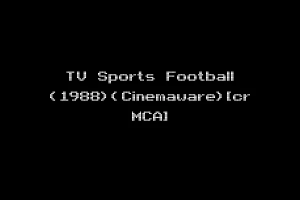 TV Sports Football (1988)(Cinemaware)[cr MCA]