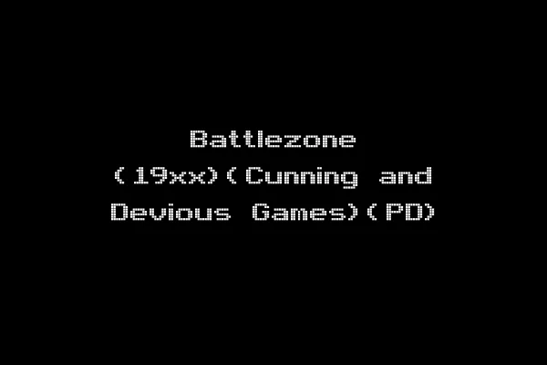 Battlezone (19xx)(Cunning and Devious Games)(PD)