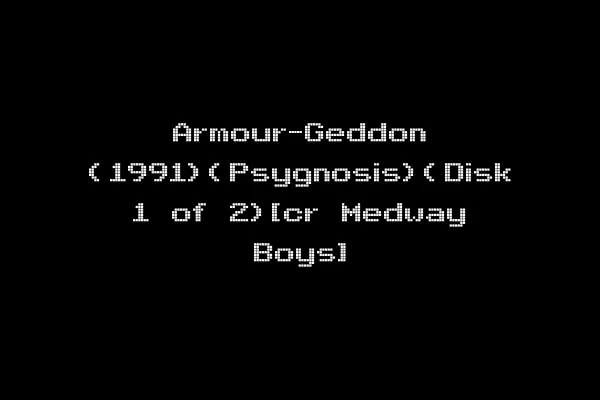 Armour-Geddon (1991)(Psygnosis)(Disk 1 of 2)[cr Medway Boys]