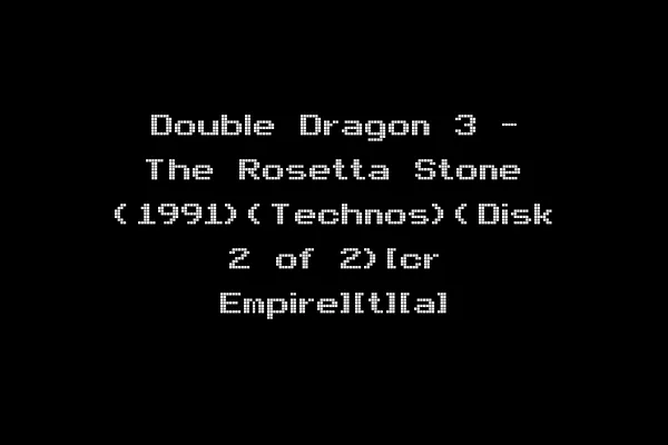 Double Dragon 3 - The Rosetta Stone (1991)(Technos)(Disk 2 of 2)[cr Empire][t][a]