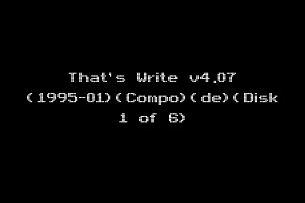 That's Write v4.07 (1995-01)(Compo)(de)(Disk 1 of 6)