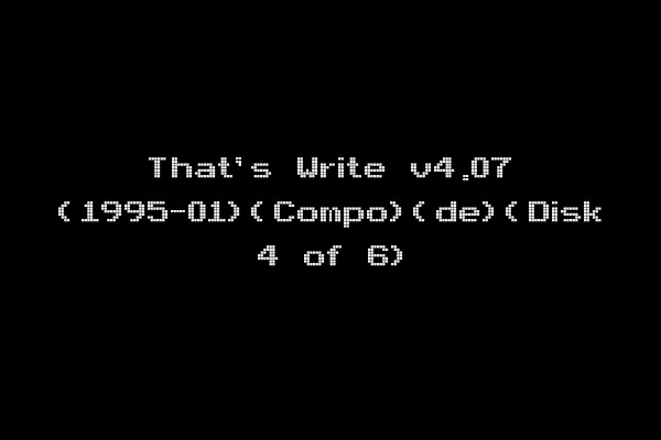 That's Write v4.07 (1995-01)(Compo)(de)(Disk 4 of 6)