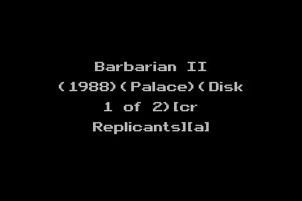 Barbarian II (1988)(Palace)(Disk 1 of 2)[cr Replicants][a]