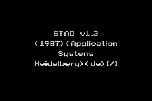 STAD v1.3 (1987)(Application Systems Heidelberg)(de)[!]
