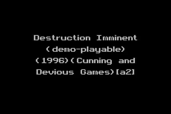 Destruction Imminent (demo-playable) (1996)(Cunning and Devious Games)[a2]