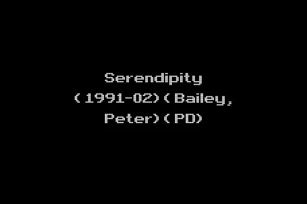 Serendipity (1991-02)(Bailey, Peter)(PD)