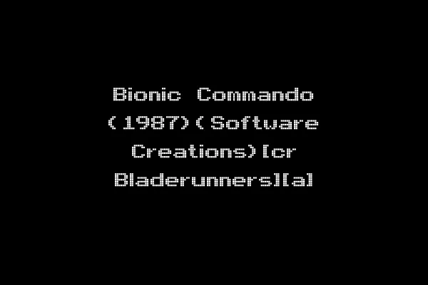 Bionic Commando (1987)(Software Creations)[cr Bladerunners][a]