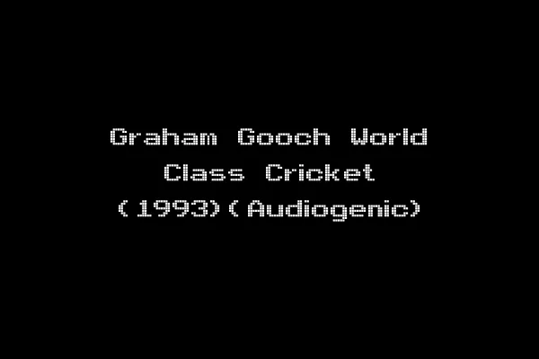 Graham Gooch World Class Cricket (1993)(Audiogenic)
