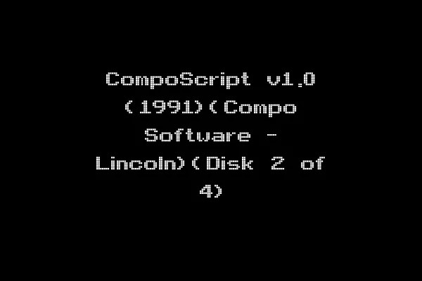 CompoScript v1.0 (1991)(Compo Software - Lincoln)(Disk 2 of 4)