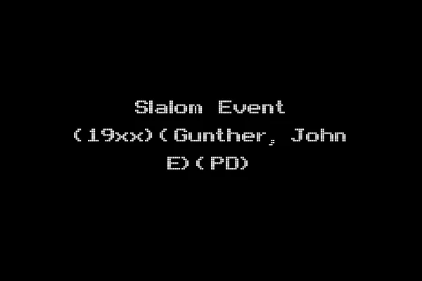 Slalom Event (19xx)(Gunther, John E)(PD)