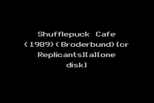Shufflepuck Cafe (1989)(Broderbund)[cr Replicants][a][one disk]