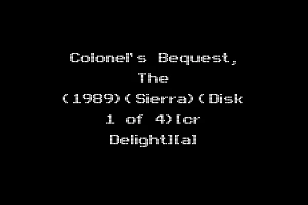Colonel's Bequest, The (1989)(Sierra)(Disk 1 of 4)[cr Delight][a]