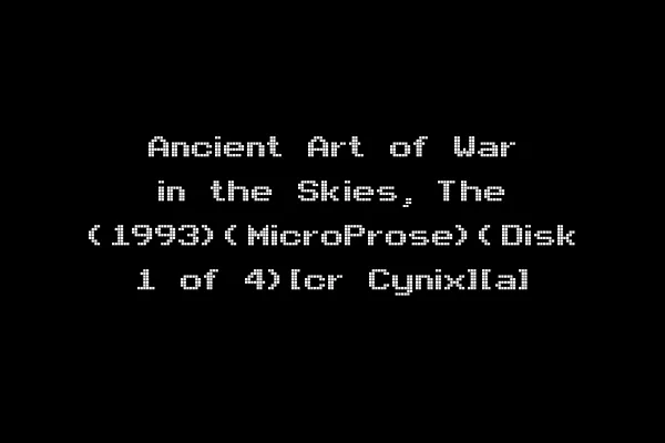 Ancient Art of War in the Skies, The (1993)(MicroProse)(Disk 1 of 4)[cr Cynix][a]