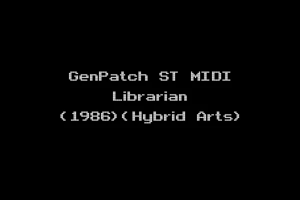 GenPatch ST MIDI Librarian (1986)(Hybrid Arts)