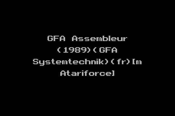 GFA Assembleur (1989)(GFA Systemtechnik)(fr)[m Atariforce]