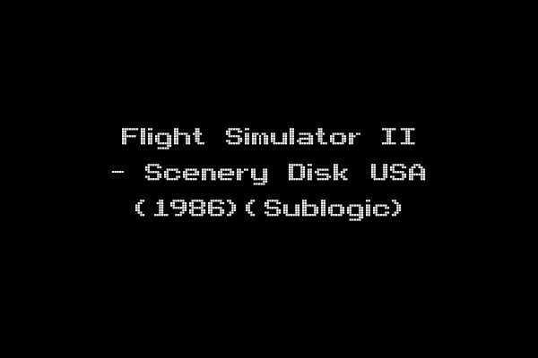 Flight Simulator II - Scenery Disk USA (1986)(Sublogic)