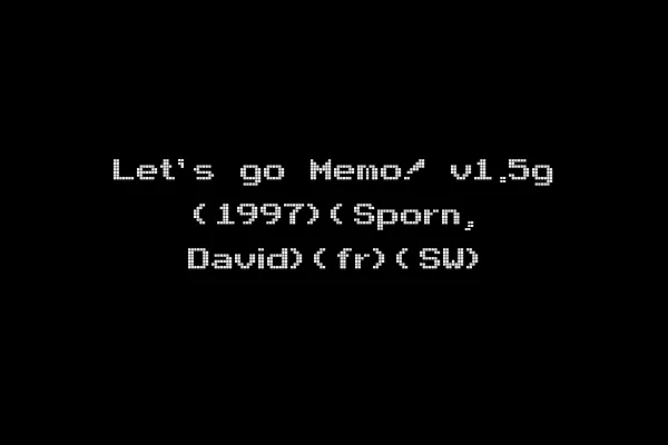 Let's go Memo! v1.5g (1997)(Sporn, David)(fr)(SW)