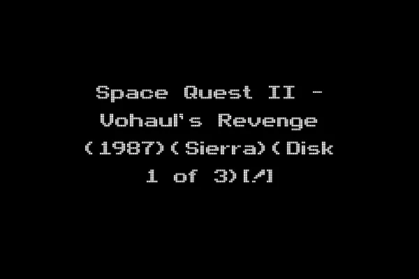 Space Quest II - Vohaul's Revenge (1987)(Sierra)(Disk 1 of 3)[!]