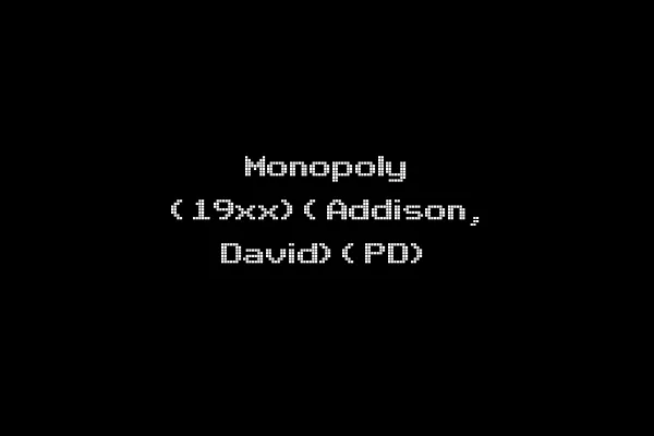Monopoly (19xx)(Addison, David)(PD)