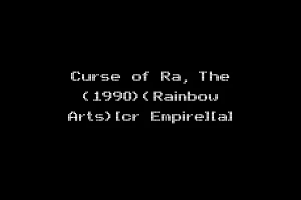 Curse of Ra, The (1990)(Rainbow Arts)[cr Empire][a]
