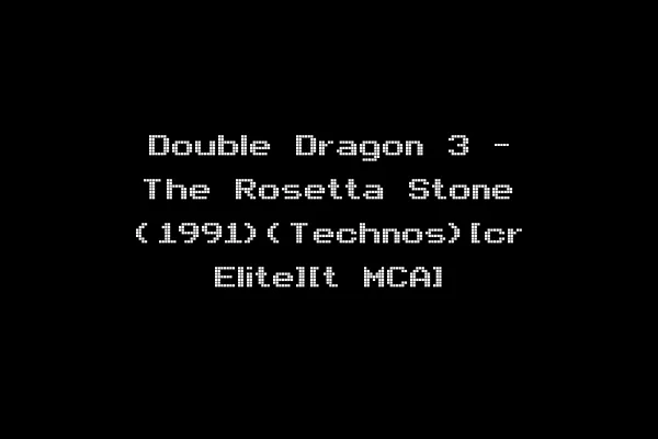 Double Dragon 3 - The Rosetta Stone (1991)(Technos)[cr Elite][t MCA]