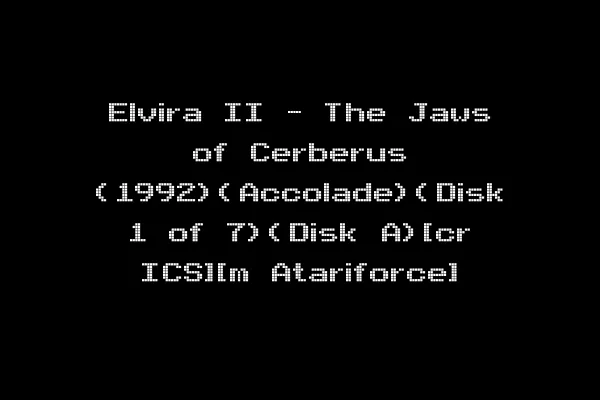 Elvira II - The Jaws of Cerberus (1992)(Accolade)(Disk 1 of 7)(Disk A)[cr ICS][m Atariforce]
