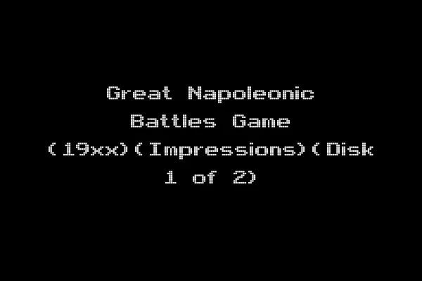 Great Napoleonic Battles Game (19xx)(Impressions)(Disk 1 of 2)