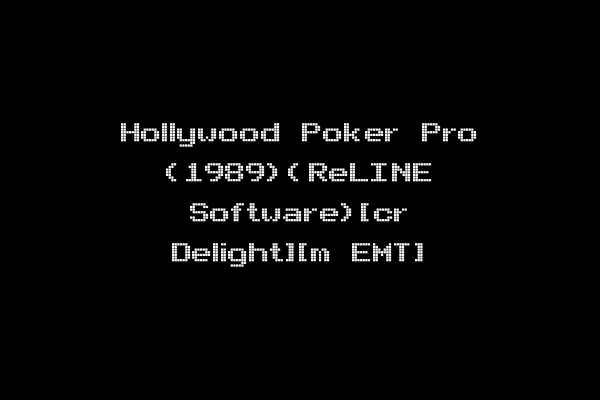 Hollywood Poker Pro (1989)(ReLINE Software)[cr Delight][m EMT]