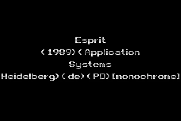 Esprit (1989)(Application Systems Heidelberg)(de)(PD)[monochrome]