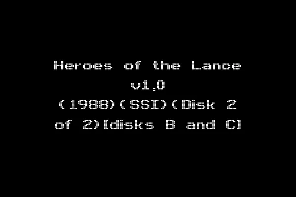 Heroes of the Lance v1.0 (1988)(SSI)(Disk 2 of 2)[disks B and C]