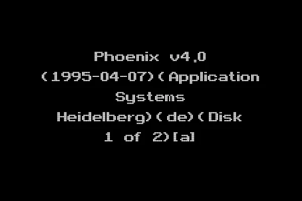 Phoenix v4.0 (1995-04-07)(Application Systems Heidelberg)(de)(Disk 1 of 2)[a]