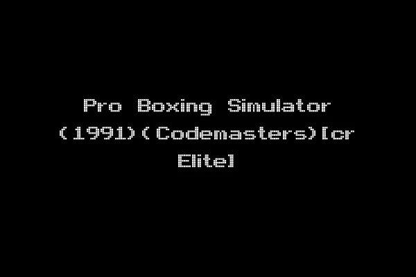 Pro Boxing Simulator (1991)(Codemasters)[cr Elite]