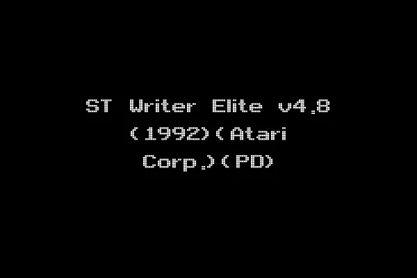 ST Writer Elite v4.8 (1992)(Atari Corp.)(PD)