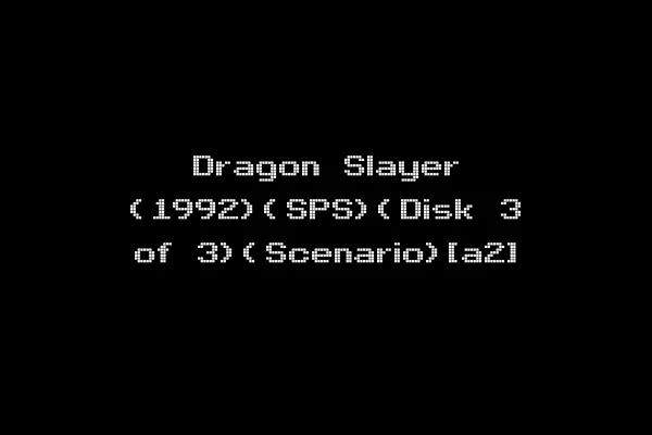 Dragon Slayer (1992)(SPS)(Disk 3 of 3)(Scenario)[a2]