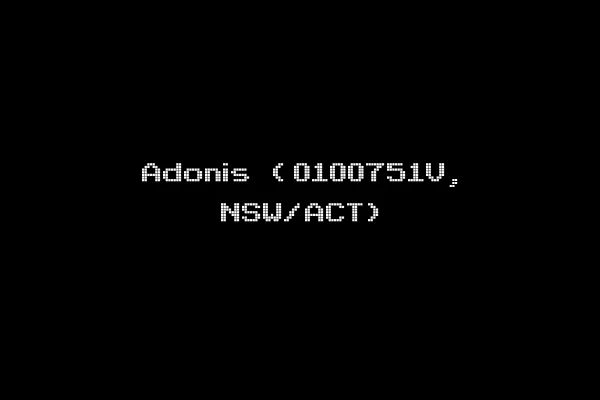 Adonis (0100751V, NSW/ACT)