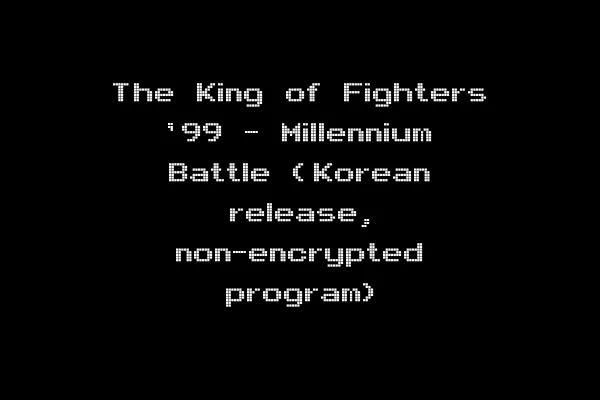 The King of Fighters '99 - Millennium Battle (Korean release, non-encrypted program)