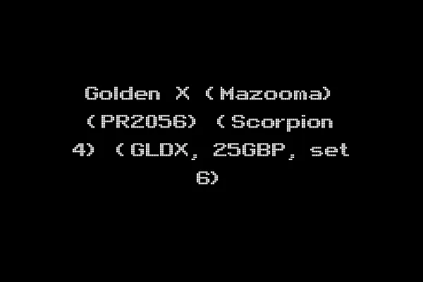 Golden X (Mazooma) (PR2056) (Scorpion 4) (GLDX, 25GBP, set 6)