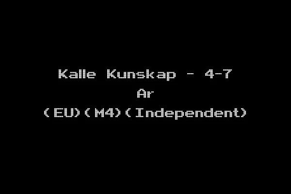 Kalle Kunskap - 4-7 Ar (EU)(M4)(Independent)