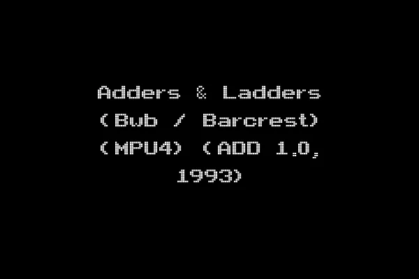 Adders & Ladders (Bwb / Barcrest) (MPU4) (ADD 1.0, 1993)