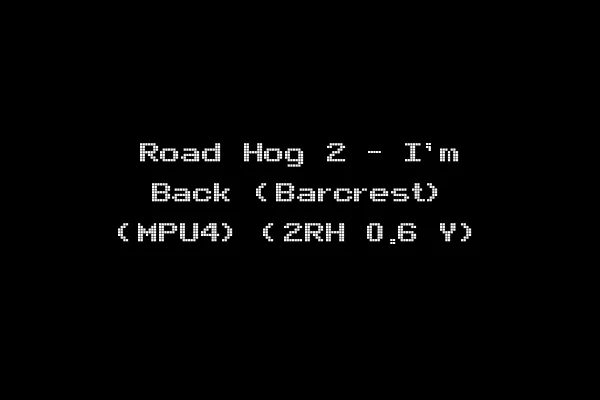 Road Hog 2 - I'm Back (Barcrest) (MPU4) (2RH 0.6 Y)