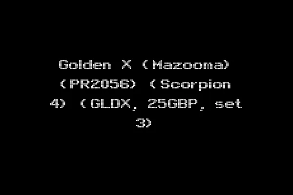 Golden X (Mazooma) (PR2056) (Scorpion 4) (GLDX, 25GBP, set 3)