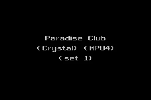 Paradise Club (Crystal) (MPU4) (set 1)