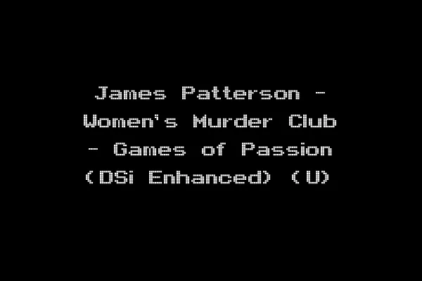 James Patterson - Women's Murder Club - Games of Passion (DSi Enhanced) (U)