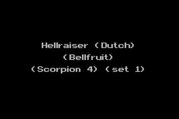 Hellraiser (Dutch) (Bellfruit) (Scorpion 4) (set 1)