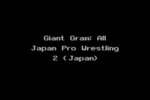 Giant Gram: All Japan Pro Wrestling 2 (Japan)